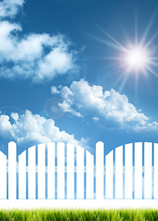 white fence