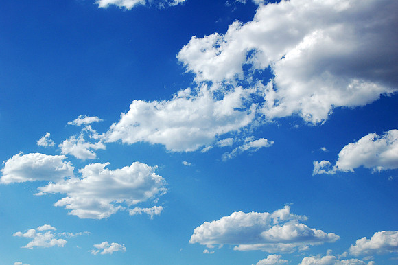 blue sky clouds